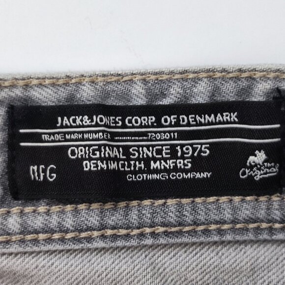 Jack & Jones jeans Erik anti fit hard washed light grey men's size 28/32 - Picture 7 of 16